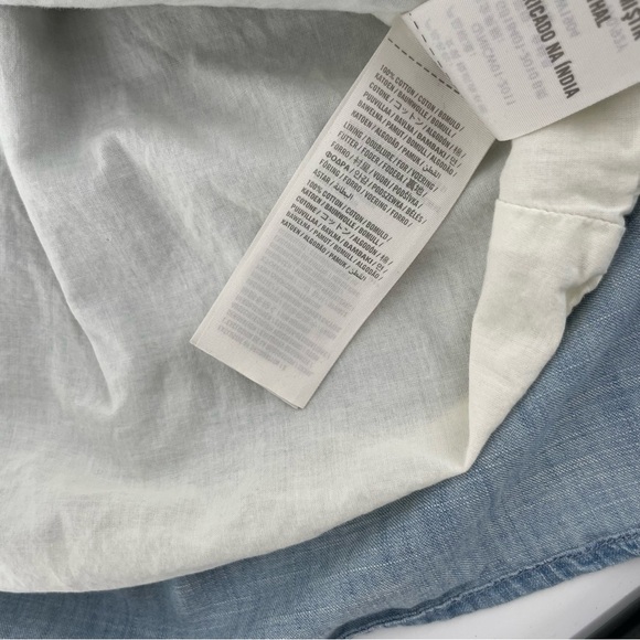 Hollister A-Line Dress Blue Geometric Embroidered 100% Cotton Juniors 7 - Picture 8 of 8